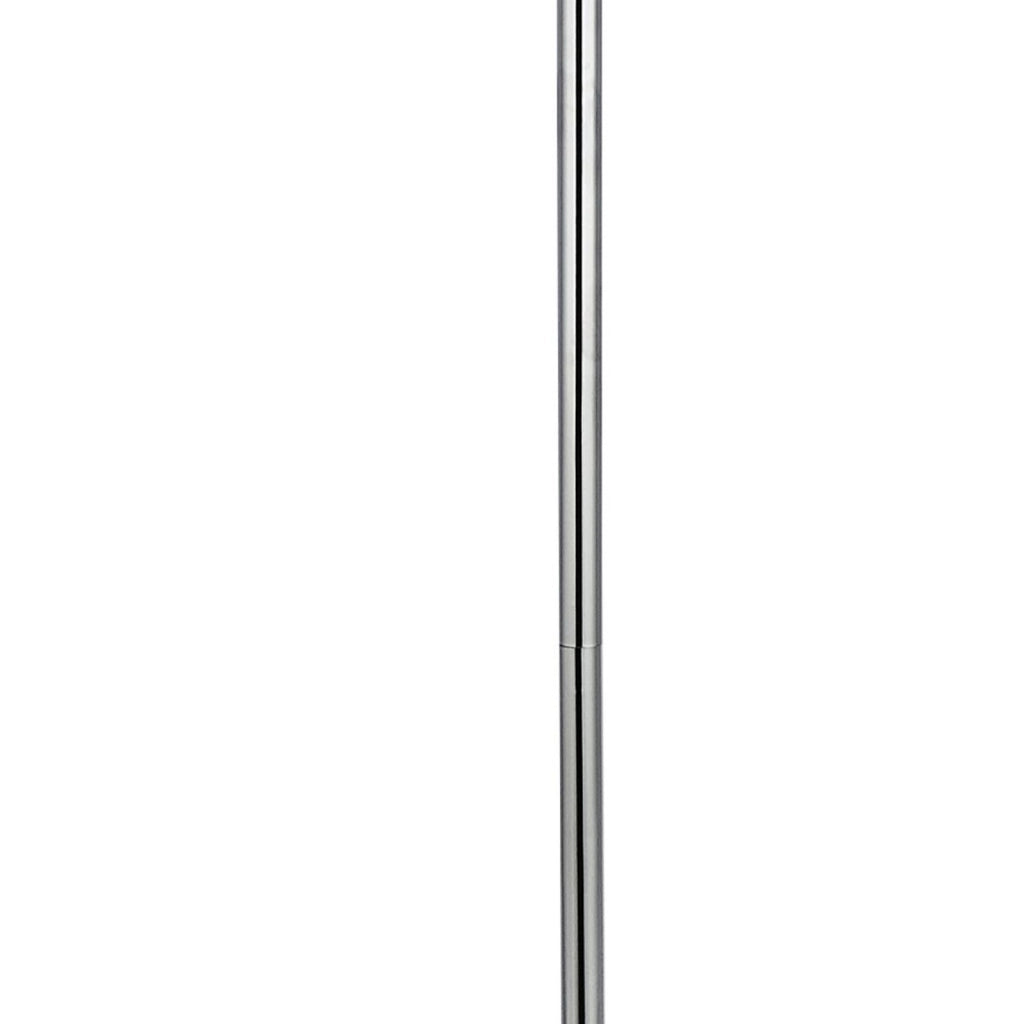 Piantana Contemporaneo Snow Ball Acciaio Cromo Vetro Bianco Led 19W 3000K