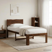 Letto Singolo con Testiera ROSTOCK Marrone Scuro 80 x 200 cm 903368
