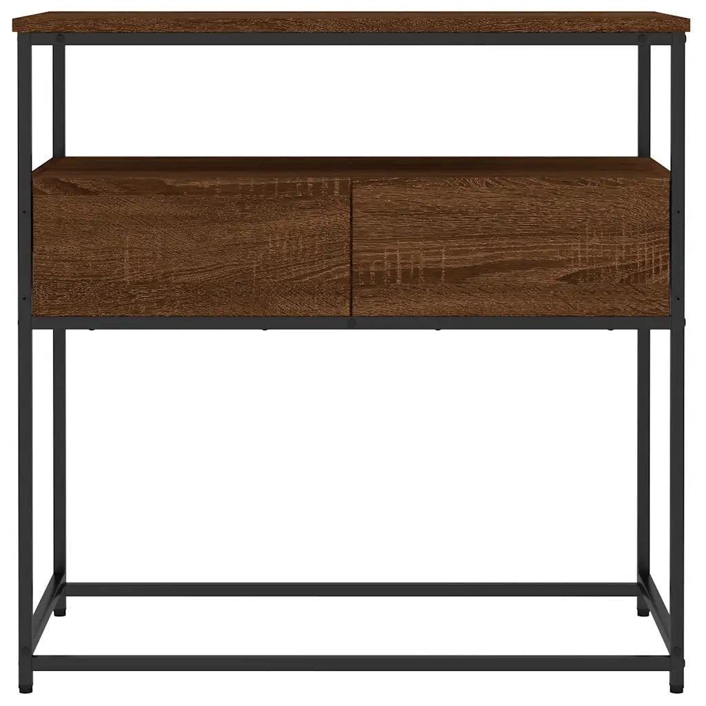 Tavolino Consolle Rovere Marrone 75x40x75cm Legno Multistrato 834159