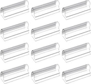 Tappetini per tovagliati - 12 pezzi - plastica - acrilico - sostenitori per tovagliati per tavoli spessi - tovagliati trasparenti - sostenitori - clip per Natale - matrimonio - picnic