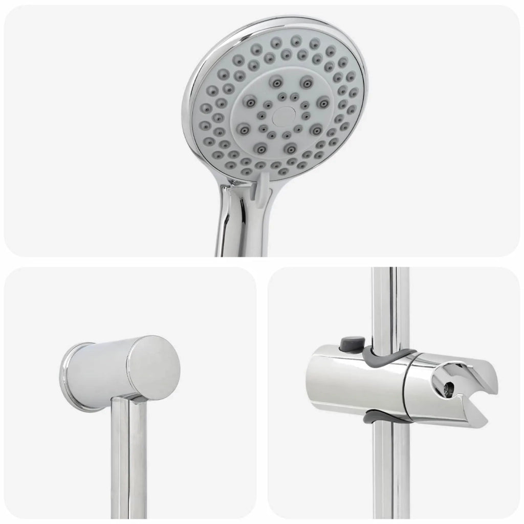 Set di Sistema Doccia Cromato 71 cm Acciaio Inox CFW3575962