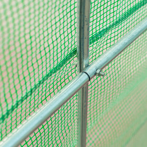 Serra a Tunnel da Giardino con Tetto Arrotondato 4,5x2x2m in PE e Metallo Verde
