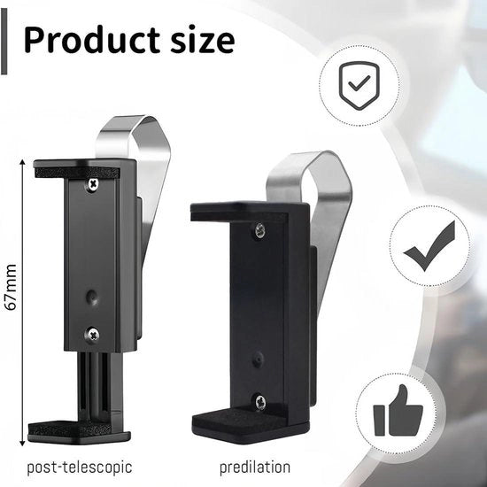 Clip per Apertura Porta Garagem Universale con Regolabile Clip per Visore Auto - Con Orecchioni per Controllo Remoto - Clip per Controllo Remoto per Visore Auto