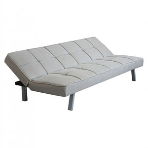 Divano Letto Aaron 178x80x71 cm in Tessuto Grigio chiaro