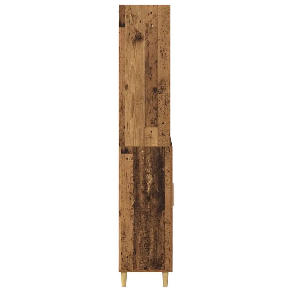 Credenza | Madia | Buffet da pranzo | Armadio da pranzo Legno vecchio 69,5 x 32,5 x 180 cm Legno multistrato