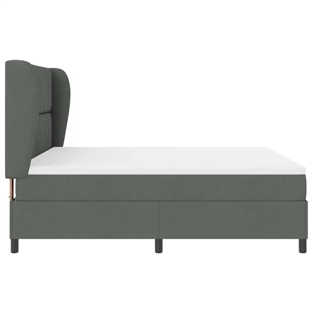 Letto a molle con testiera Grigio scuro 180 x 200 cm Tessuto 3340642