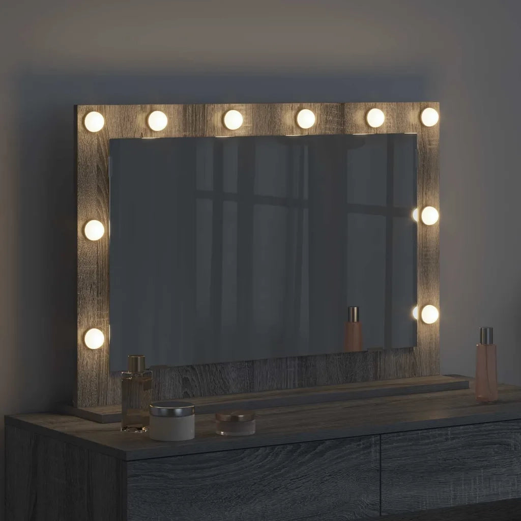 Specchio da Vanità Grigio Sonoma 80 x 55 x 18 cm Rettangolare 868298