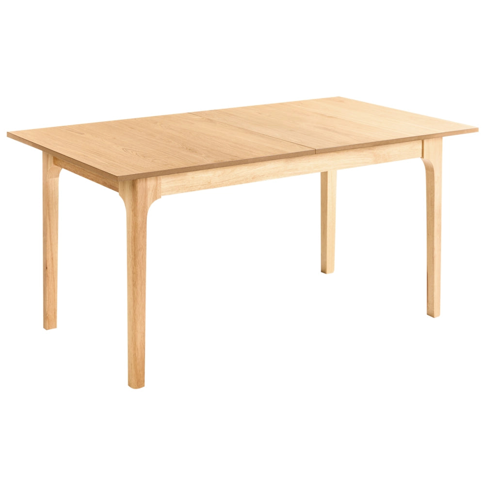 Tavolo da pranzo allungabile in legno di frassino chiaro MDF 160/200 x 90 cm Piano impiallacciato in frassino Tavolo da cucina