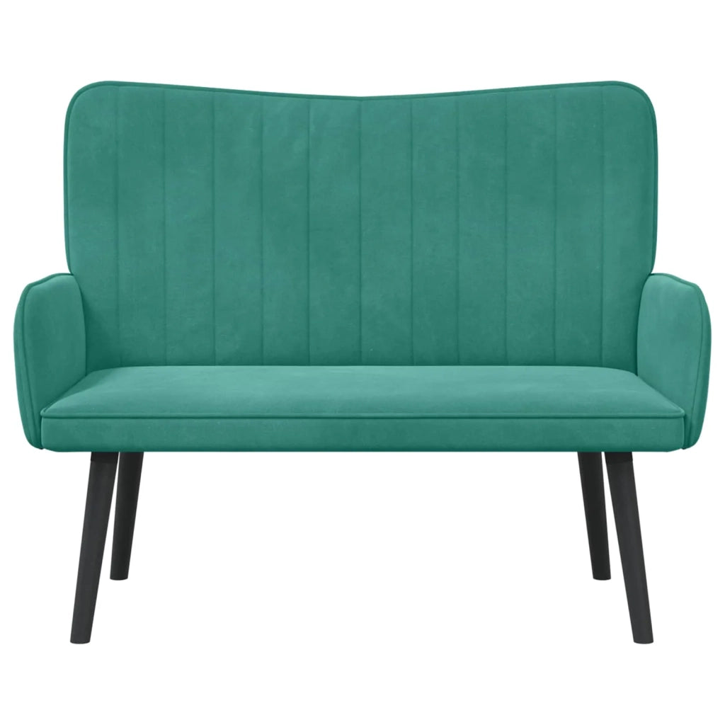 Sofa a Due Posti Turchese 115 x 61 x 87 cm Velluto 42028959