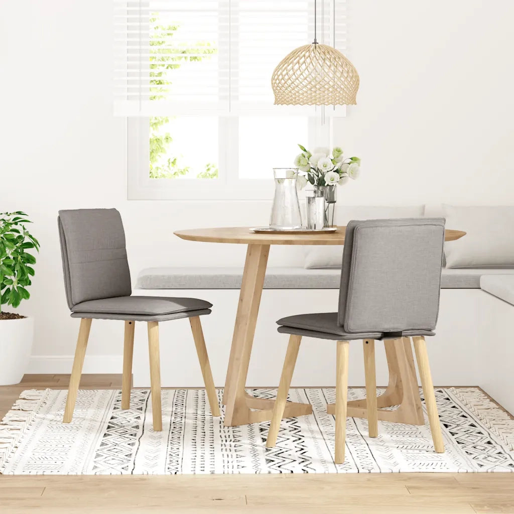 Sedie da Pranzo 2 pz Tortora in Tessuto 4101261