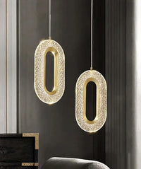 Lampadario A Sospensione In Cristallo G113-1cp Gold