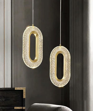 Lampadario A Sospensione In Cristallo G113-1cp Gold