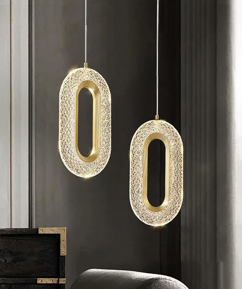 Lampadario A Sospensione In Cristallo G113-1cp Gold