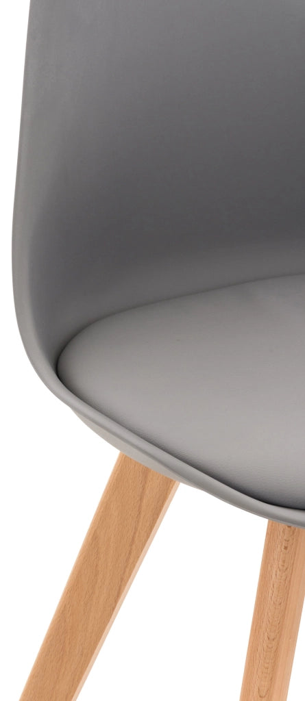 Sedia Pranzo Linares grigio,Plastica
