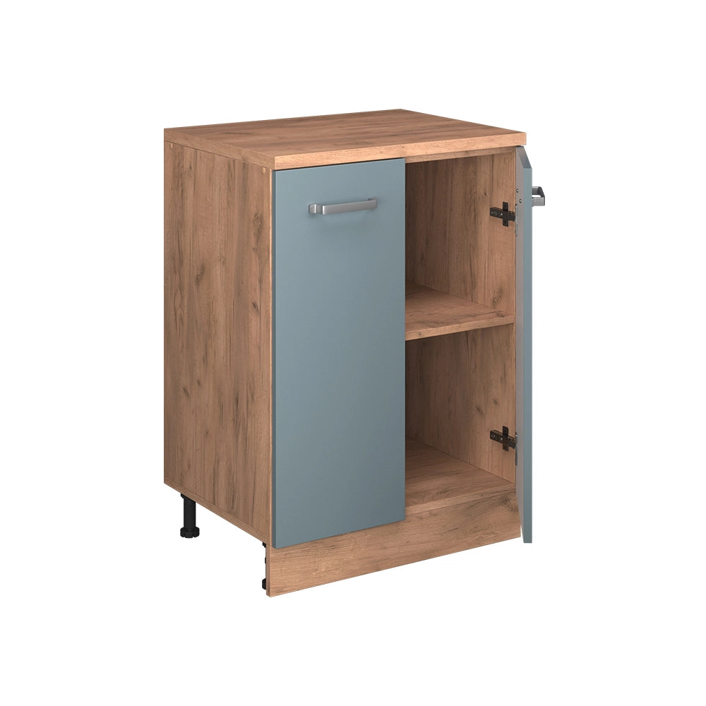 Mobile per mansarda Rion Grigio-blu/Rovere dorato 60 x 83.8 cm senza inclinazione con 2 ante Vicco
