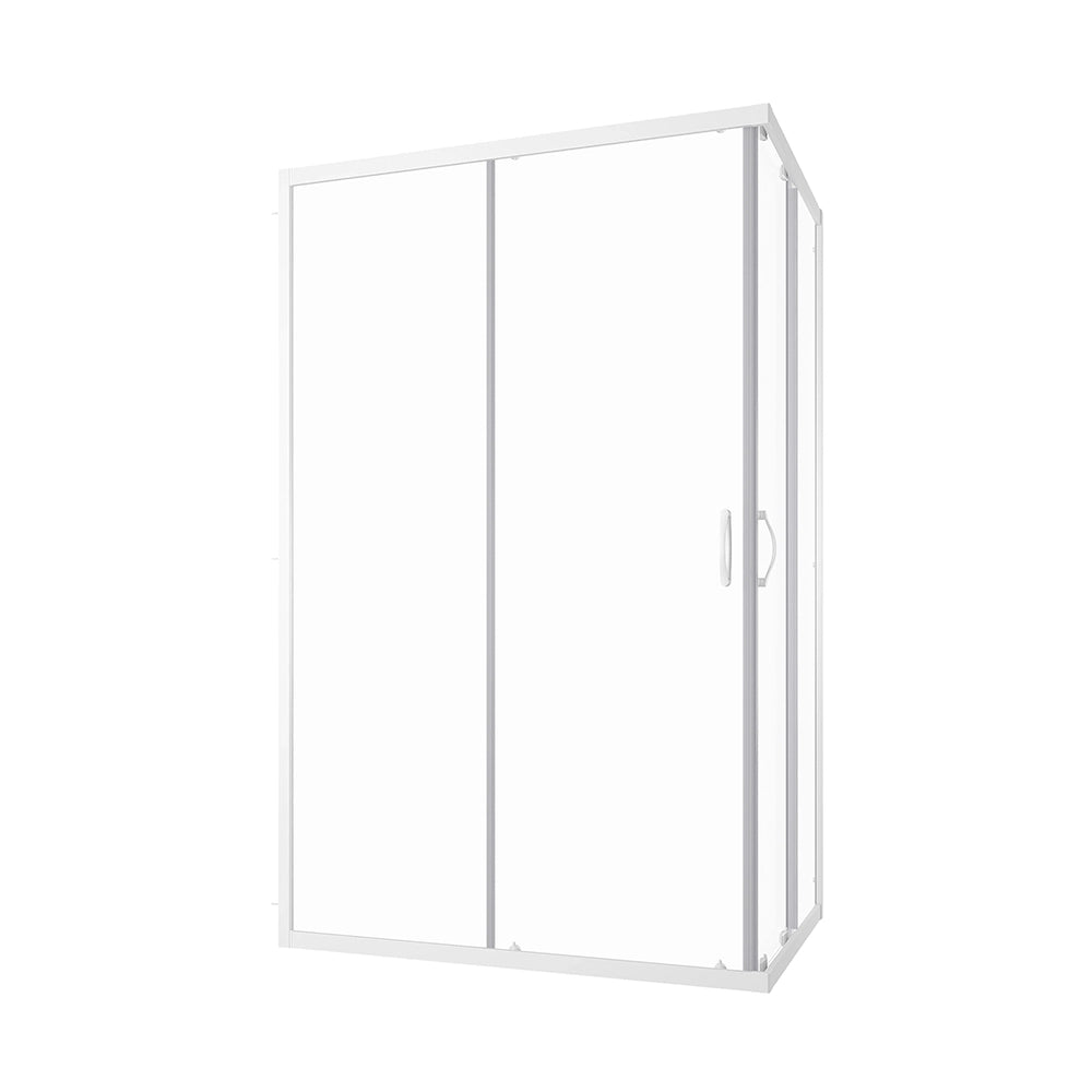 Box doccia angolare 70x120 cm trasparente 4 mm profili bianchi | Grenada