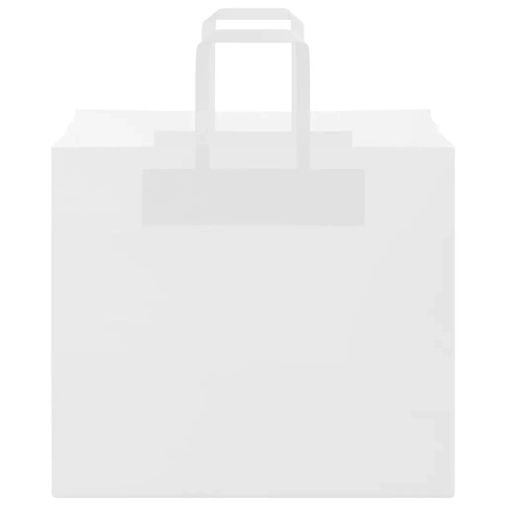 Sacchetti di Carta 50 pz con Manici Bianchi 32x22x28 cm