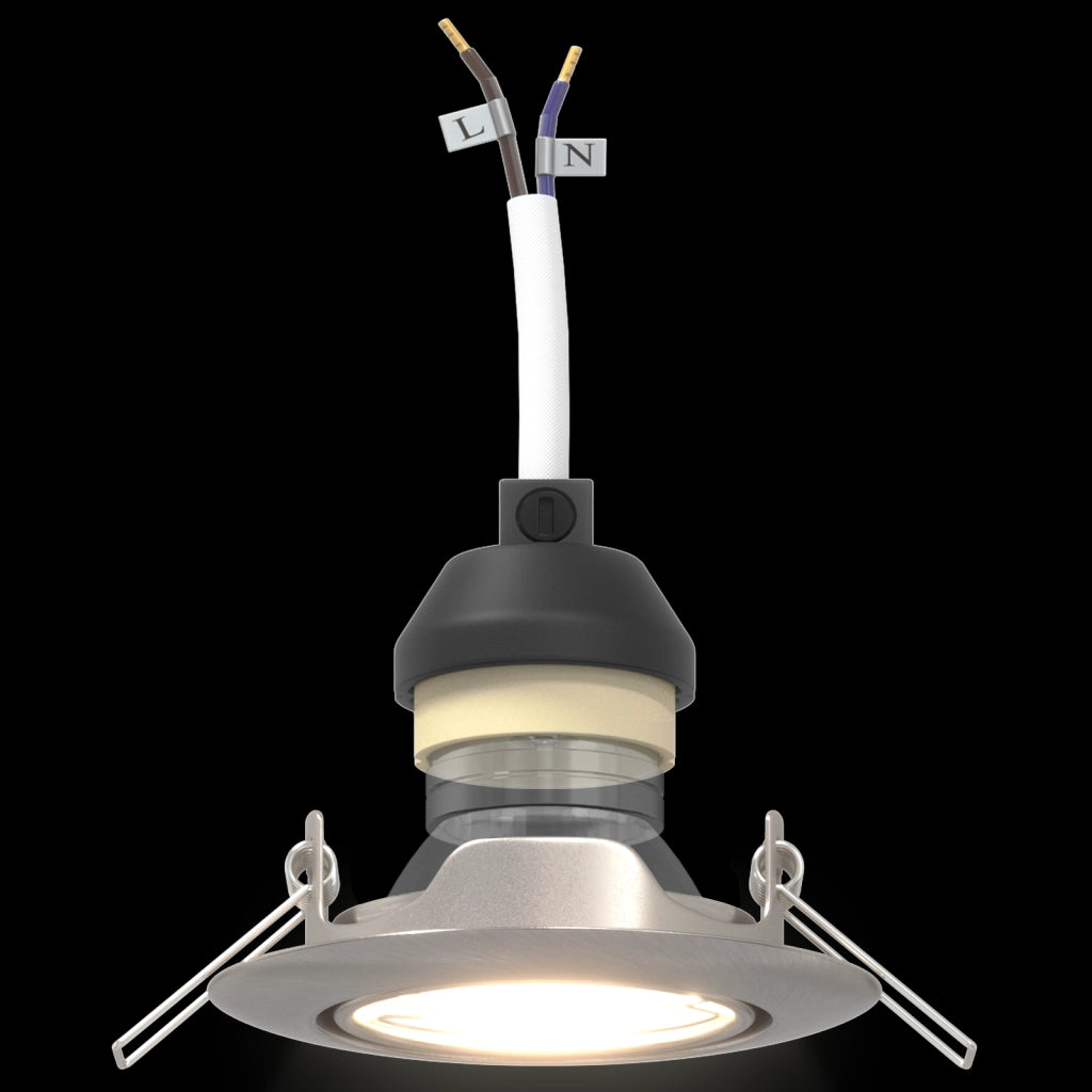 Faretti Incassati 12 pezzi Rotondo GU10 Argento Ã˜90 mm Acciaio