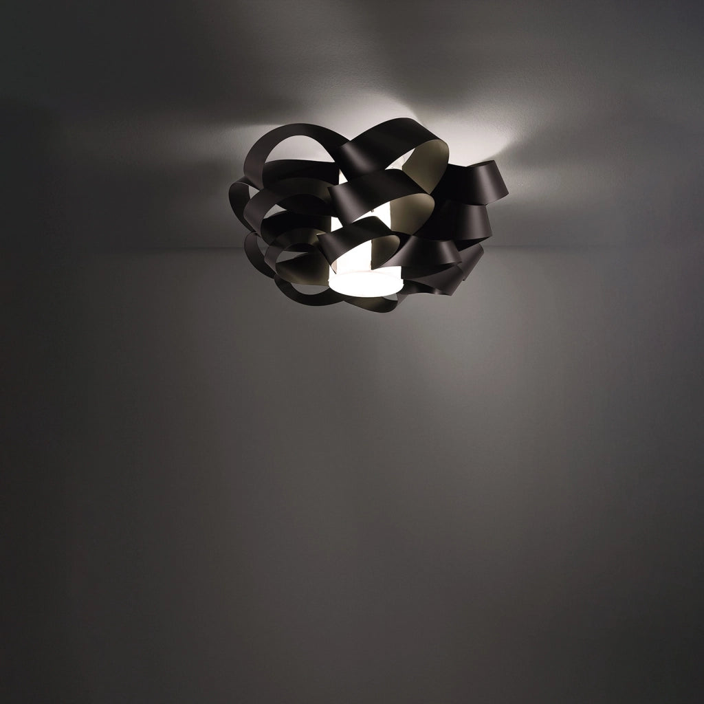 Plafoniera Moderna Cloud Polilux ® Nero 1 Luce E27 D50Cm