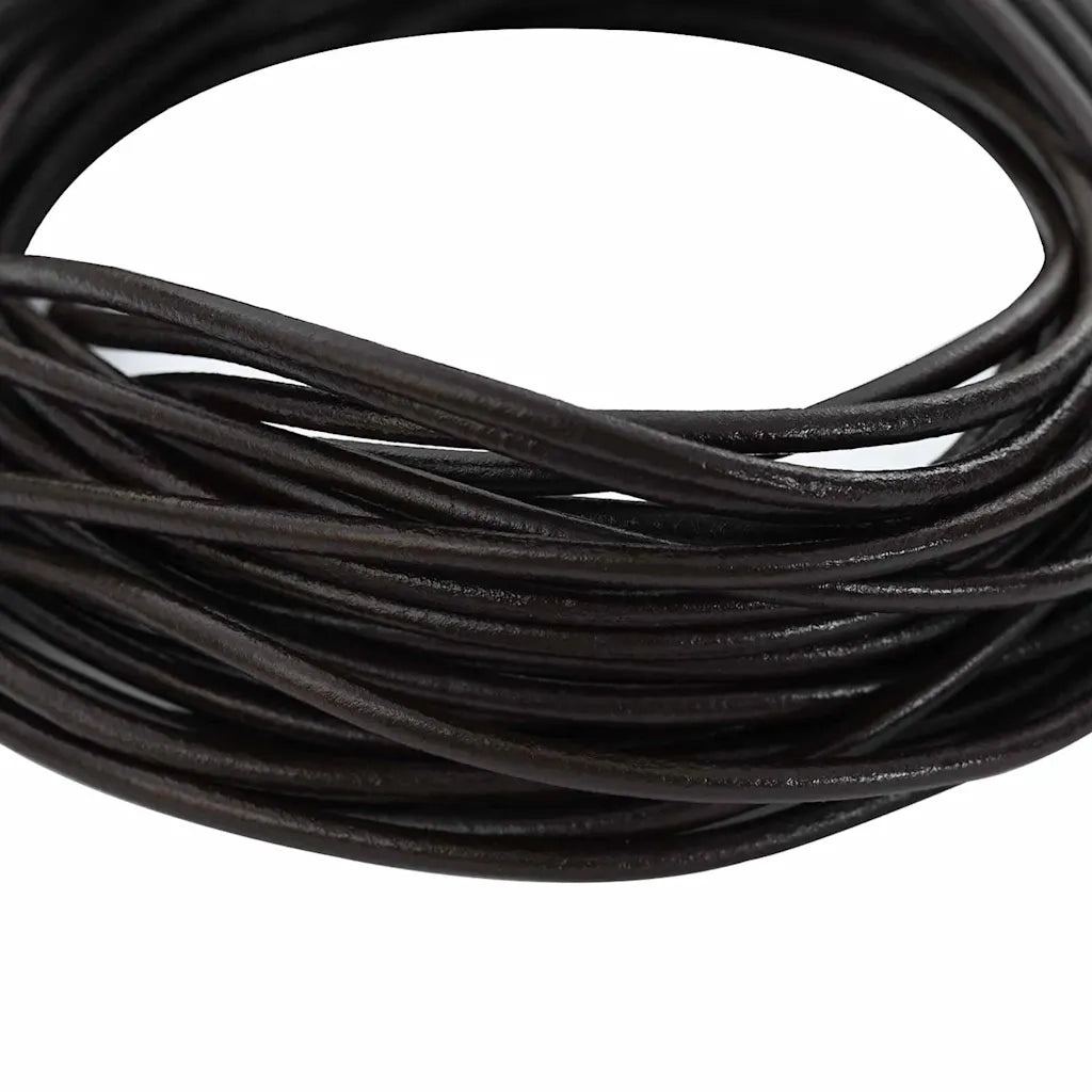Cordino in Pelle Marrone Scuro ?2,5 mm x 5 m Pelle CFW3998638