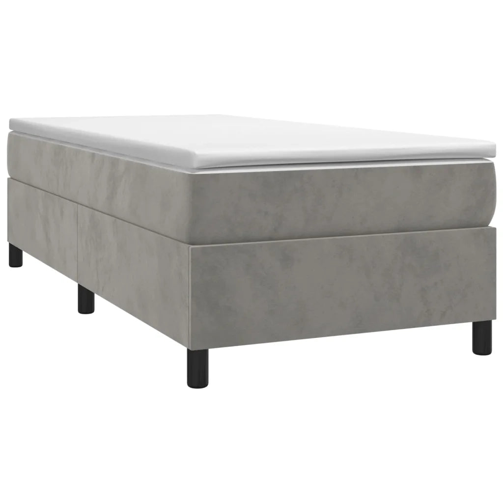 Giroletto a Molle Grigio Chiaro 100x200 cm in Velluto cod mxl 78559