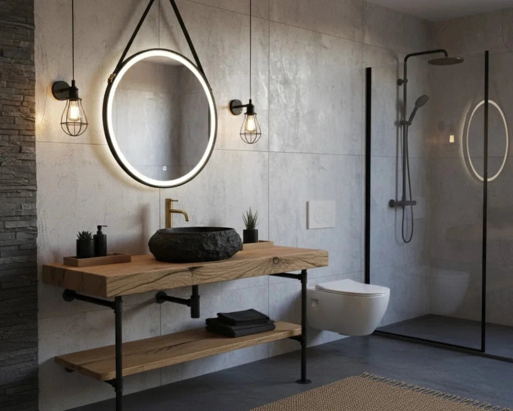 Lavabo Da Appoggio Rea Mika Black