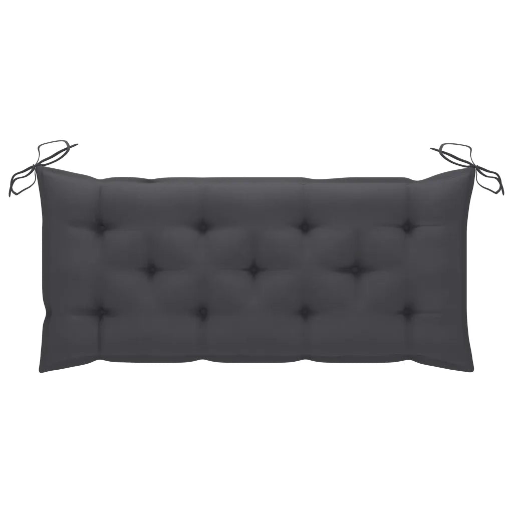Panchina da Giardino e Cuscino 2 Posti 120cm Eucalipto Massello 3060984