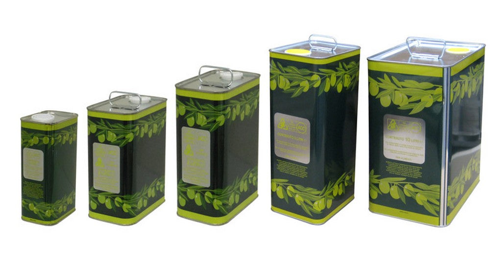 lattina per olio con tappo  lt. 3 - cm. 9,5x15x26 h cod:ferx.vit30300