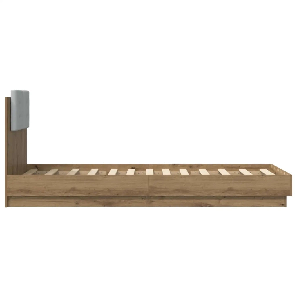 Letto con LED Rovere Artigianale 80 x 200 cm 3429668