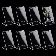 Supporto per orecchini in acrilico - Display per gioielli - Orecchini - Adatto per gioielli - Translucido - Display per orecchini 10 pezzi - Forma L - 3,3 x 4,3 x 7,6 cm