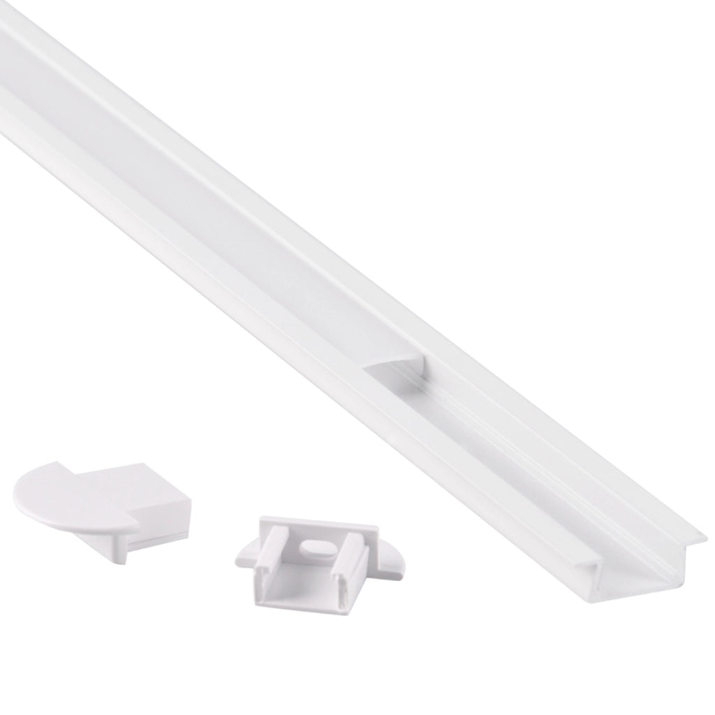 Profilo LED in alluminio incasso 1m bianco Polux 316042