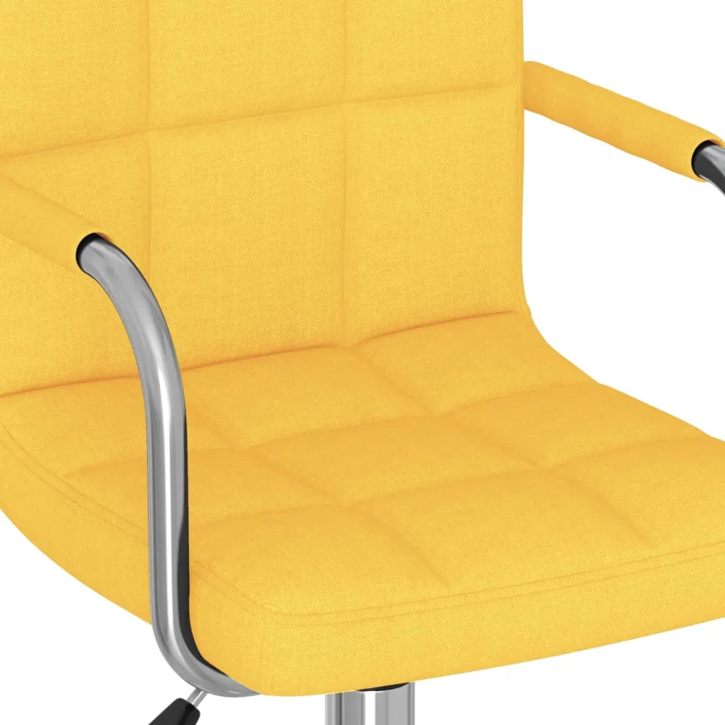 Sedia da Ufficio Girevole Giallo Senape in Tessuto 334674
