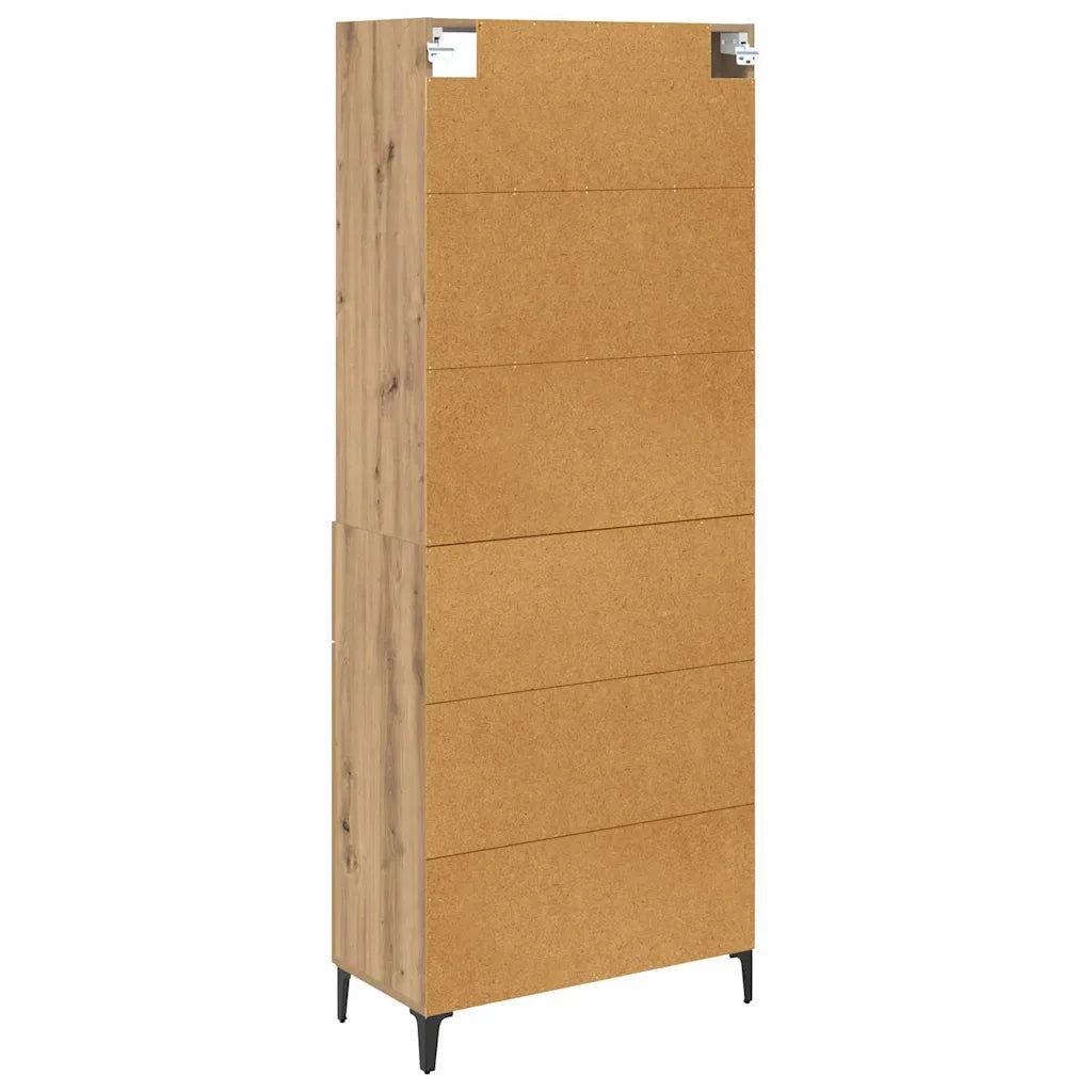 Credenza | Madia | Buffet da pranzo | Armadio da pranzo con cassetto Rovere artigianale 69,5 x 34 x 180 cm