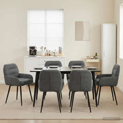 Sedie da pranzo 6 pcs Velluto (V) Grigio Scuro 3428248