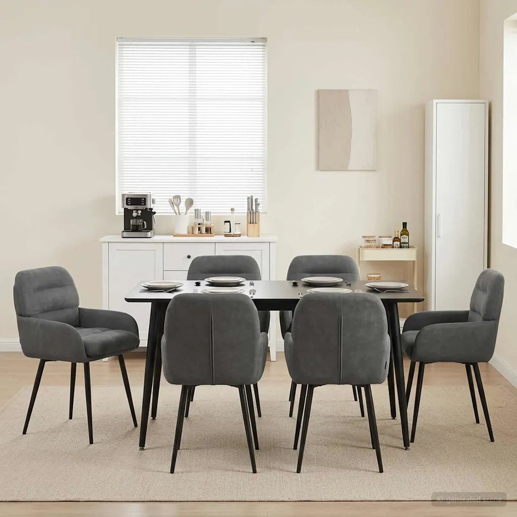 Sedie da pranzo 6 pcs Velluto (V) Grigio Scuro 3428248