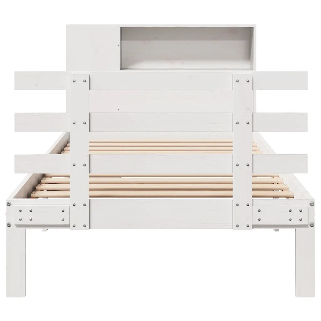 Letto con Libreria senza Materasso 75x190 cm in Legno Pino 3322730