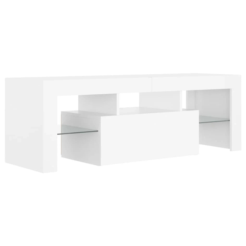 Mobile TV multimediale scaffale TV credenza mobile TV sala da pranzo soggiorno camera da letto con luci LED 120 x 35 x 40 cm bianco 02_0026518