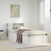 Giroletto senza Materasso-Struttura Letto Bianco 75x190 Legno Massello di Pino 804660