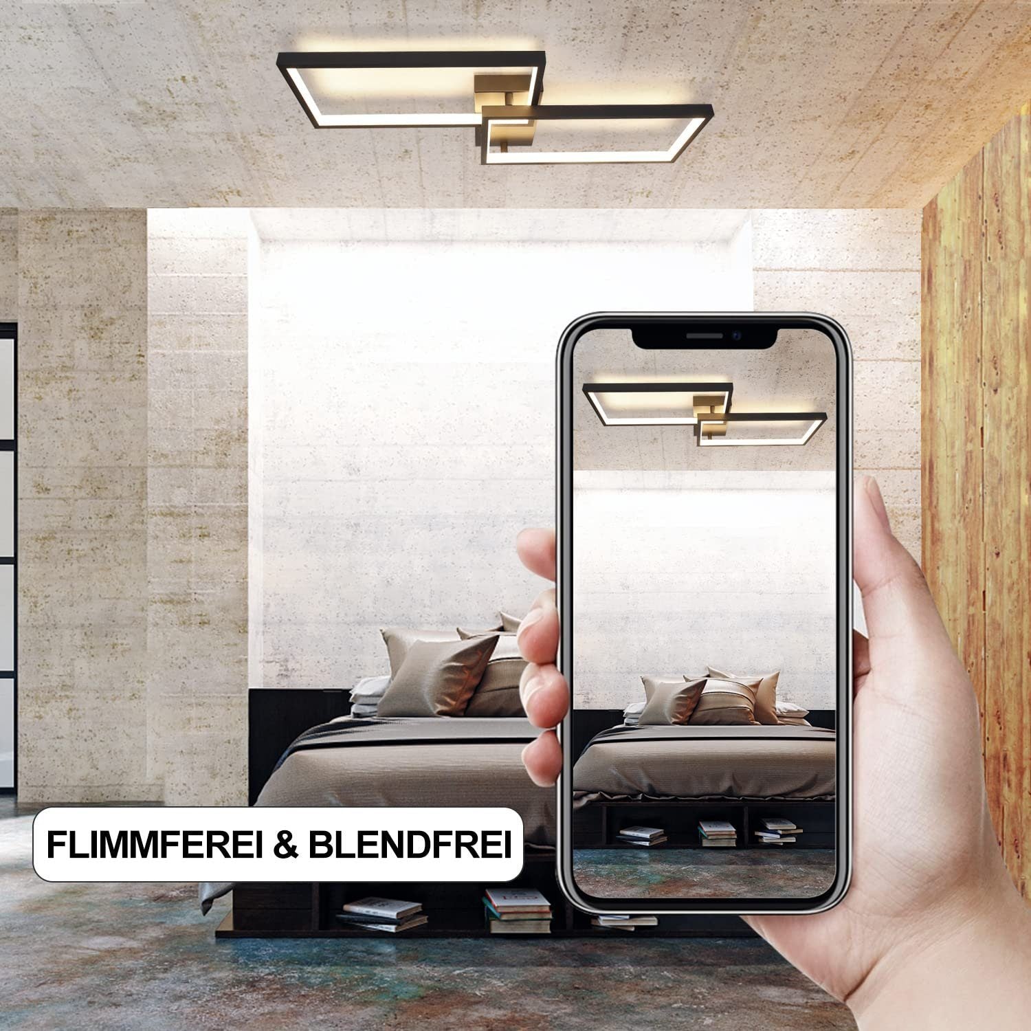 ZMH Lampada da soffitto LED moderna telecomando illuminazione regolabile per interni