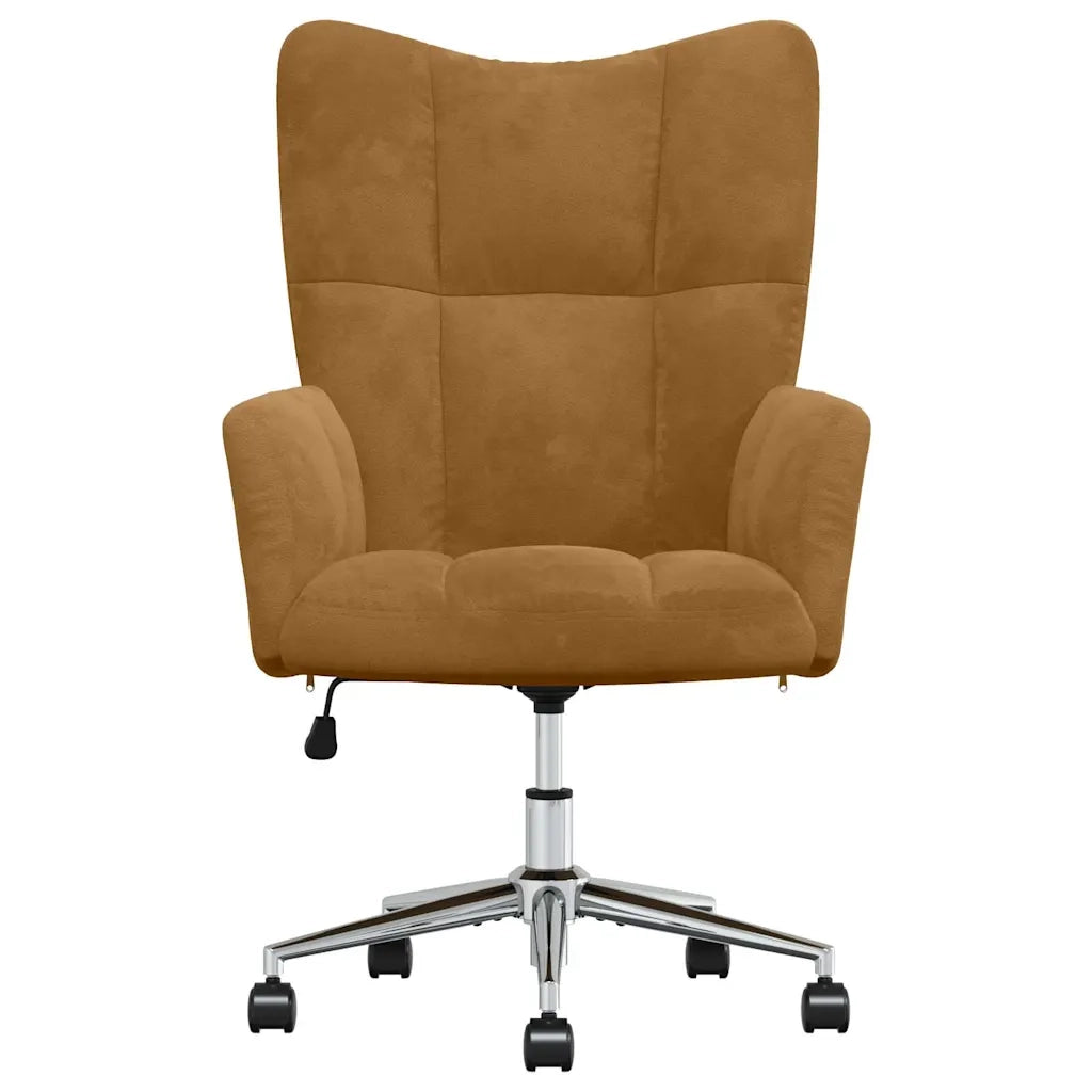 Divano Sedia-Poltrona Relax Marrone in Velluto 464837