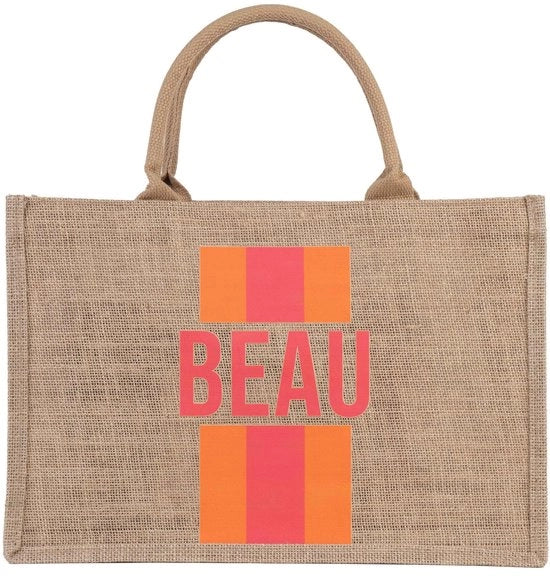 Borsa a Mano in Juta Vintage Chic per Donna con Disegno a Strisce Tasca a Spalla Ecowallet Riciclabile Luxe Borsa per Spiaggia o Ufficio da Utilizzare Tutto l'Anno