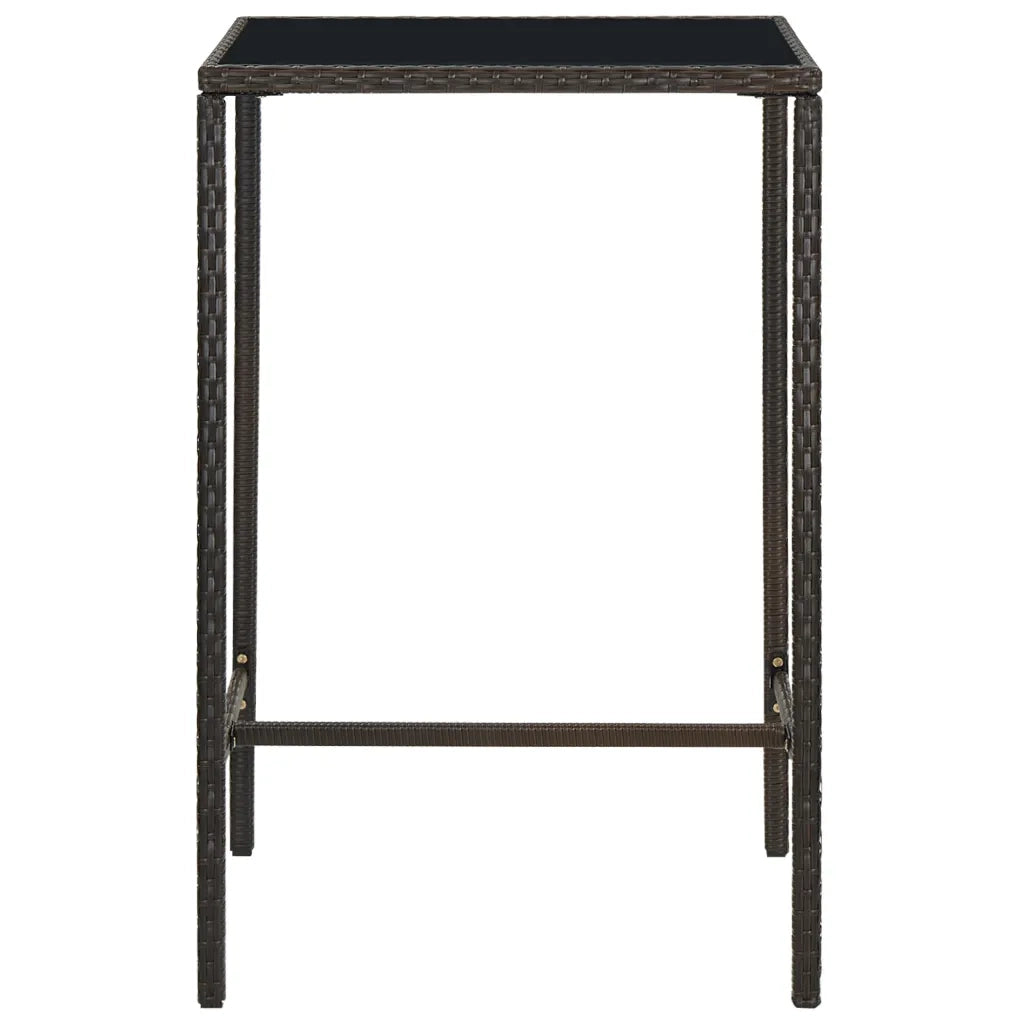Set da Bar da Giardino 5 pz in Polyrattan Marrone