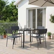 Set da pranzo 5 pz Antracite Acciaio 3422854