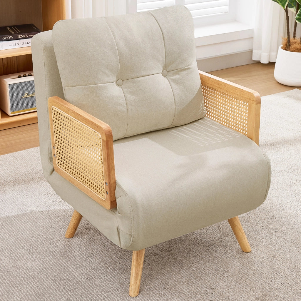 SEDIA LETTO 3 in 1 67,5x73x86,5 cm Lino Beige