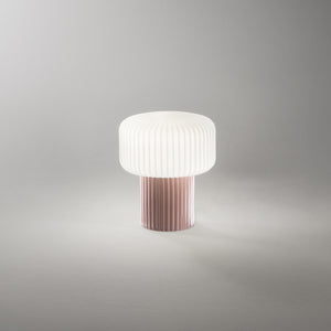 Lumetto Moderno Otty Ceramica Tortora Vetro 1 Luce G9 Ip20