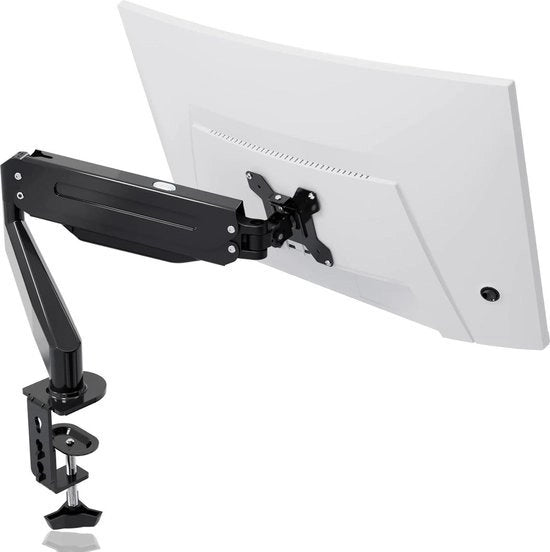 Braccio di Monitor per schermo LED LCD da 17-27 pollici - Montaggio Vesa a gas per 75/100mm - Supporto da tavolo MD8 - Nero