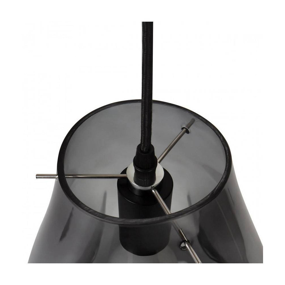 Trade Shop - Lampada Lampadario Sospensione E27 Drop In Vetro Argento Grigio Scuro Ip20 Lp -
