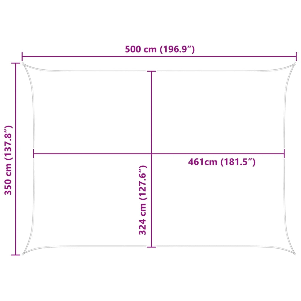 Vela da ombra solare Arancione e Marrone 5 × 3,5 m