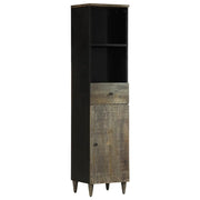 Mobiletto da bagno 38 x 33 x 160 cm ampio spazio di archiviazione stile moderno legno nero 02_0057755