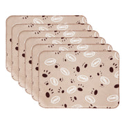 Set 6 Coperte per Cani e Gatti in Morbido Pile, Coperta Animali Lavabile e Riutilizzabile, Tappetino Proteggi Divano e Cuccia, 2 Misure 55x78 cm o 80x120 cm, 2 Colori Beige o Panna Beige - 55x78 cm
